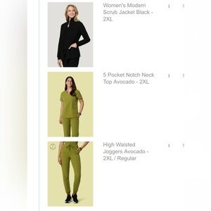 Mandala Scrub Bundle - avocado set with black scrub jacket